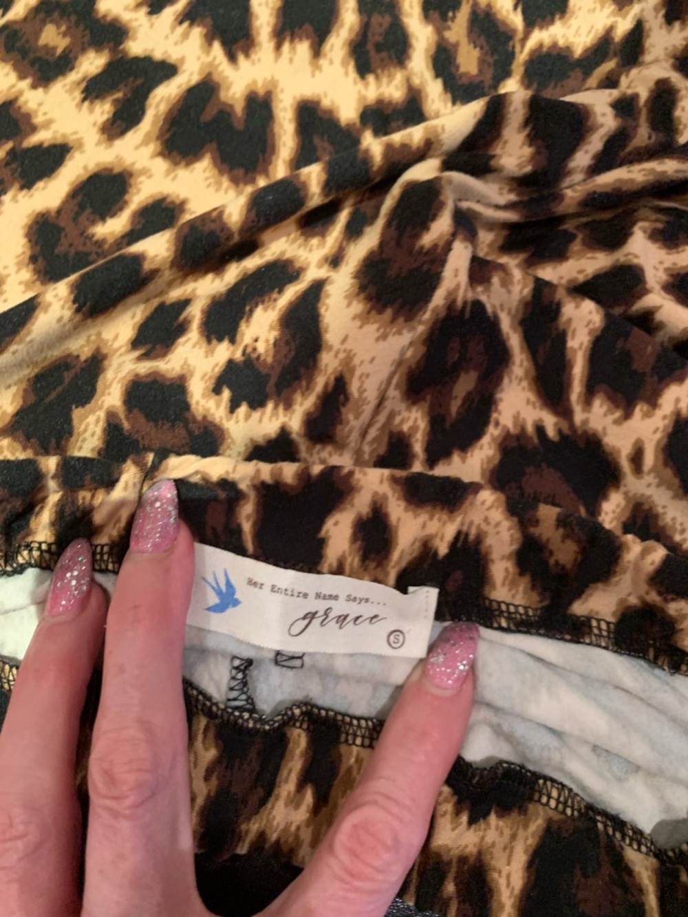 🌸GRACE🌸LEOPARD STRETCH WAIST BIKE SHORT. NWT. NEVER WORN! - Picture 6 of 7